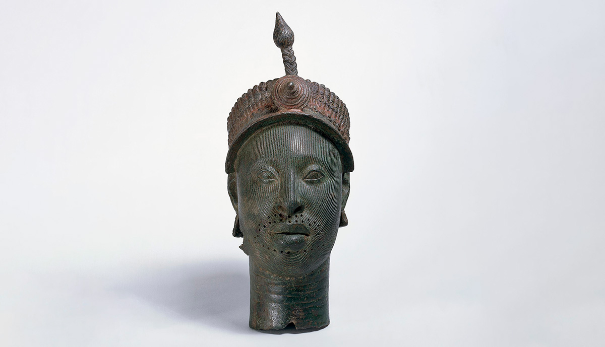 yoruba ife bronze head sculpture