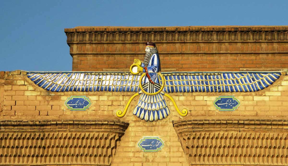 Faravahar symbol on Temple