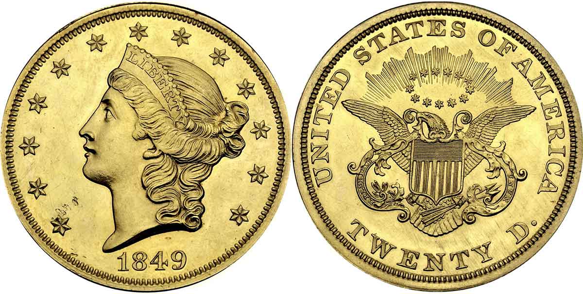 1849 liberty head double eagle