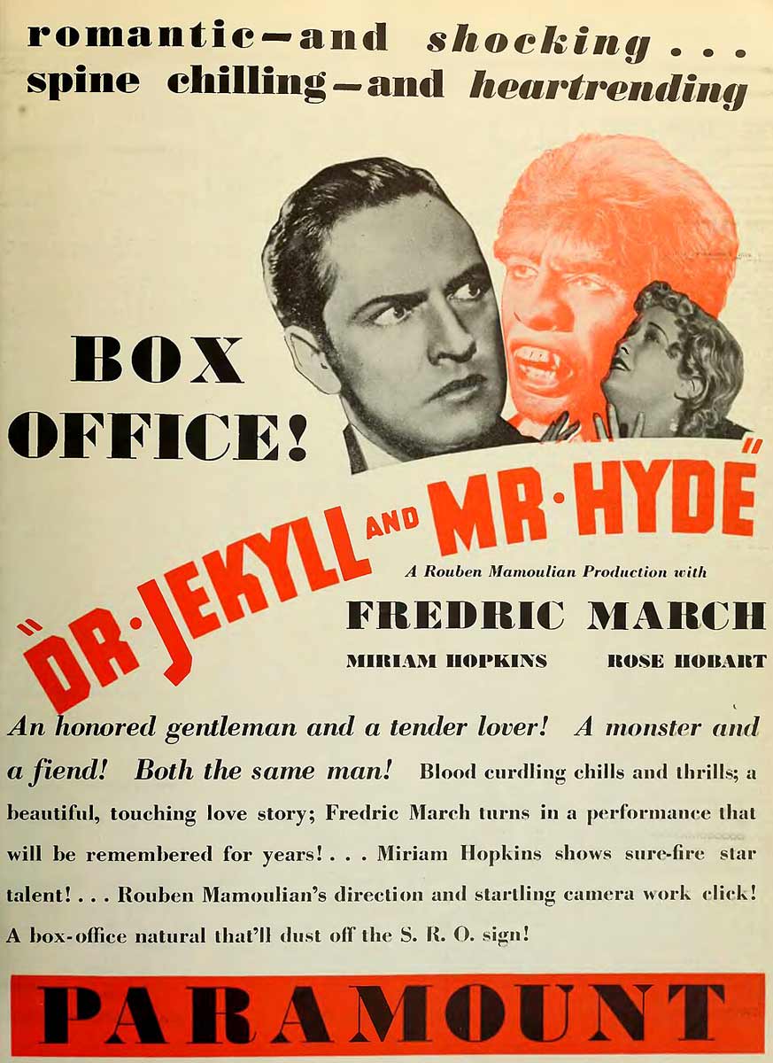 Dr Jekyll Mr Hyde 1932 poster