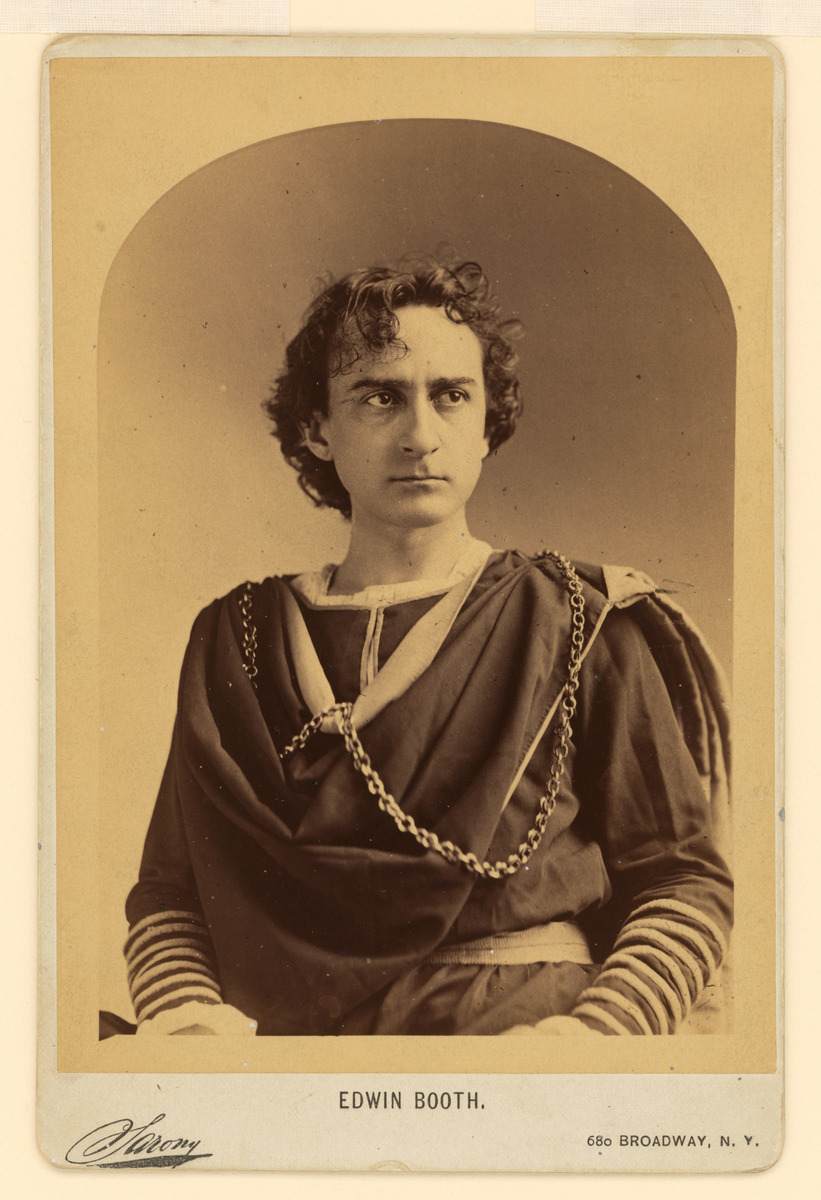 Edwin Booth as Hamlet in 1875. Source: Smithsonian National Portrait Gallery