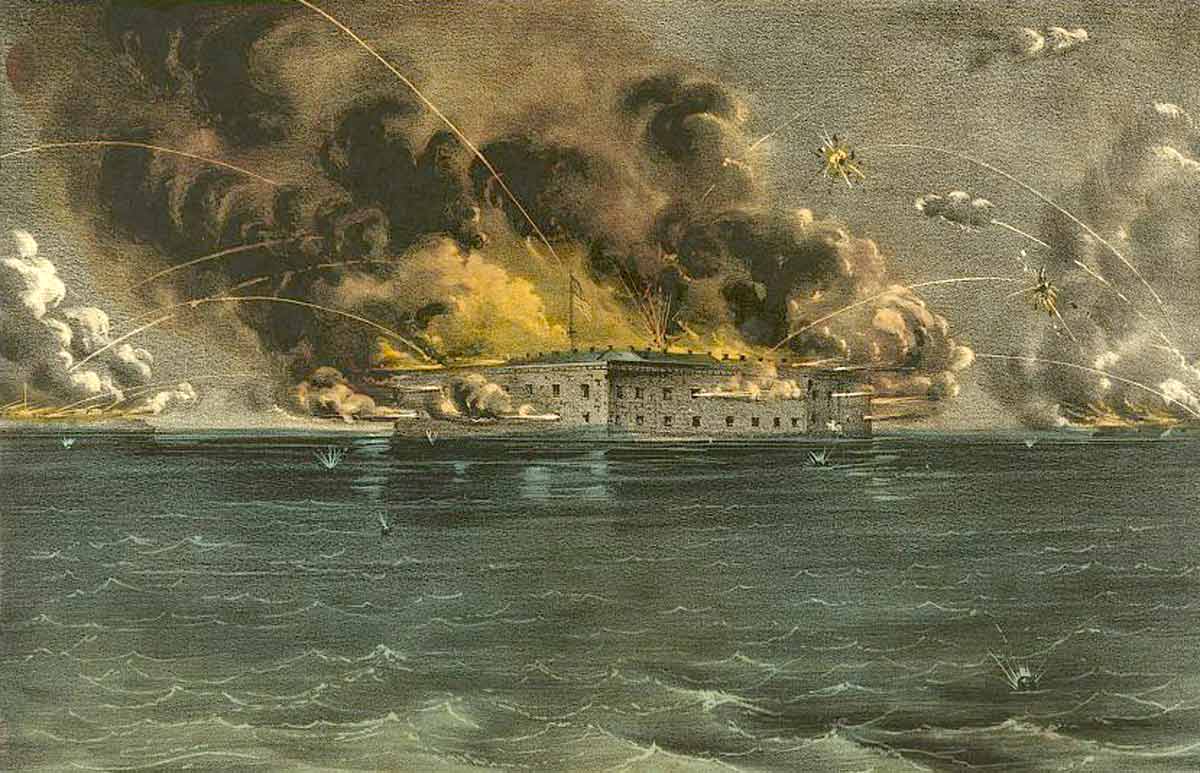bombardment port sumter charleston print