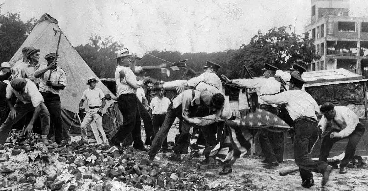 bonus army camp attack