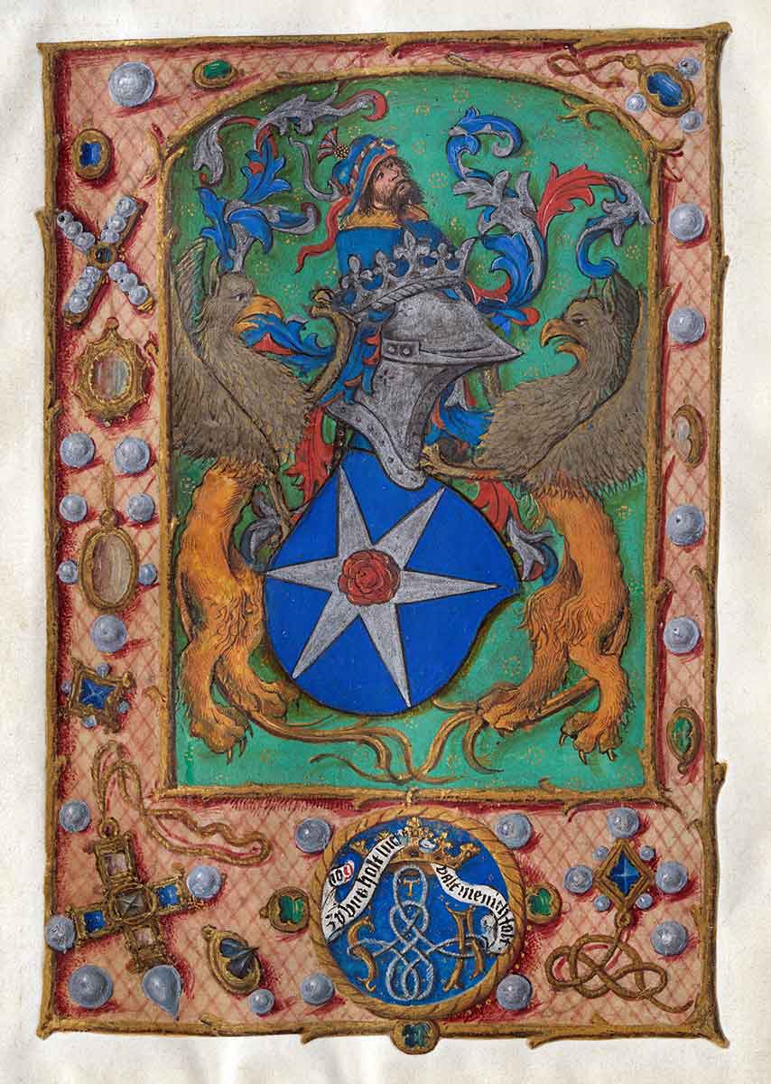 book of hours coat of arms