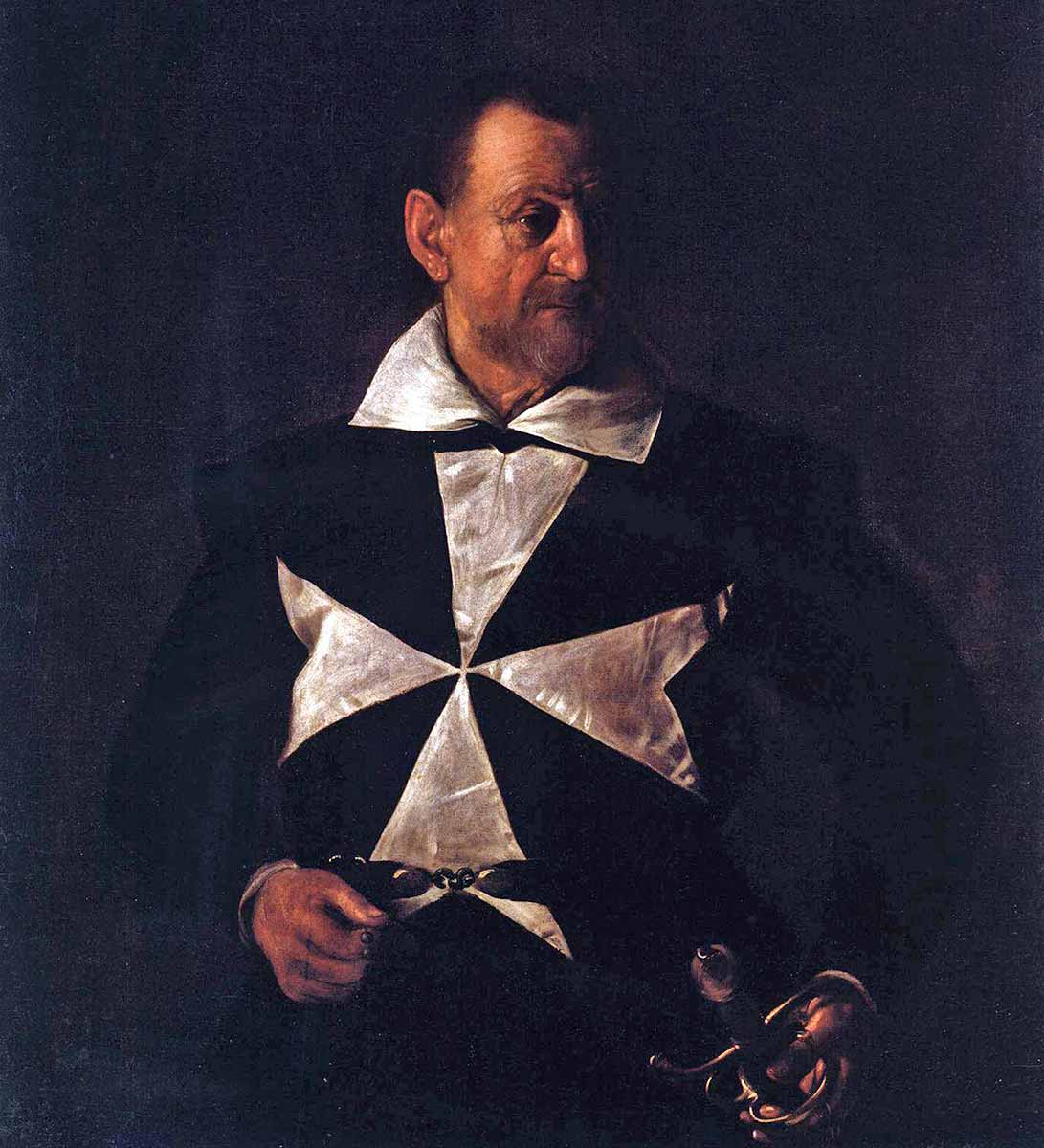caravaggio portait knight malta period
