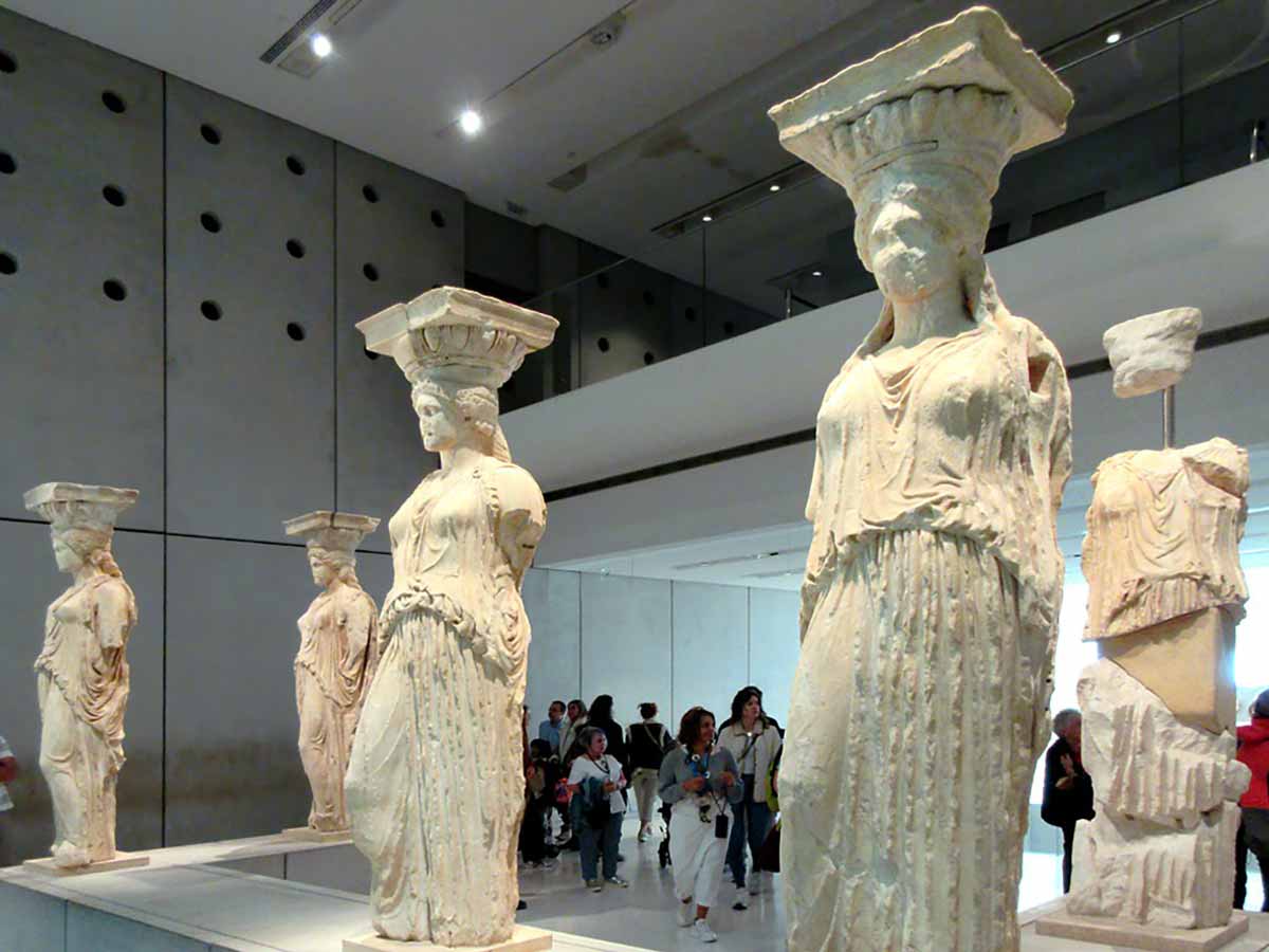 caryatids statues acropolis museum greece