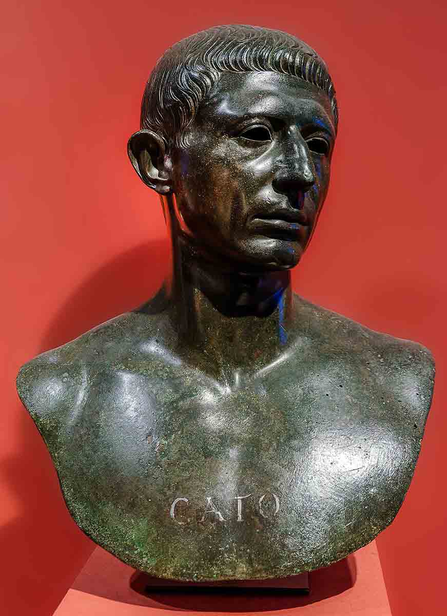 cato the younger bronze bust purgatorio dante