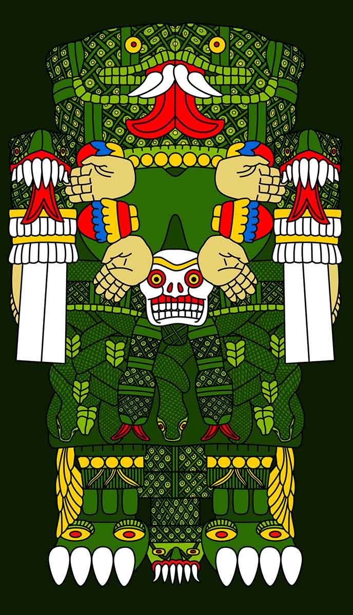 coatlicue vector image