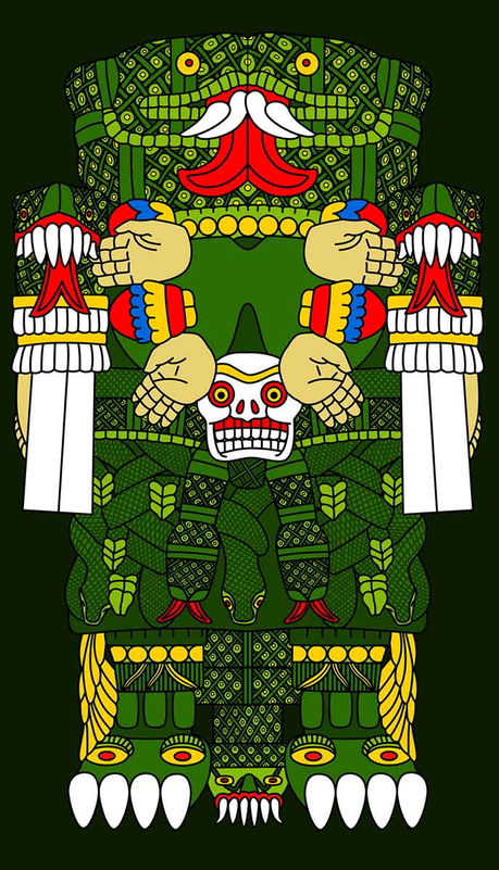coatlicue vector image