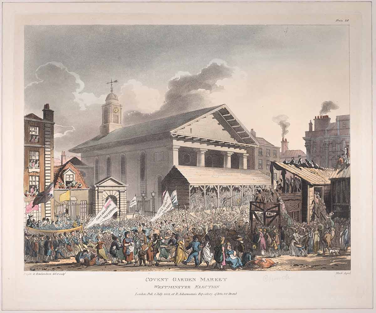 covent garden election rowlandson
