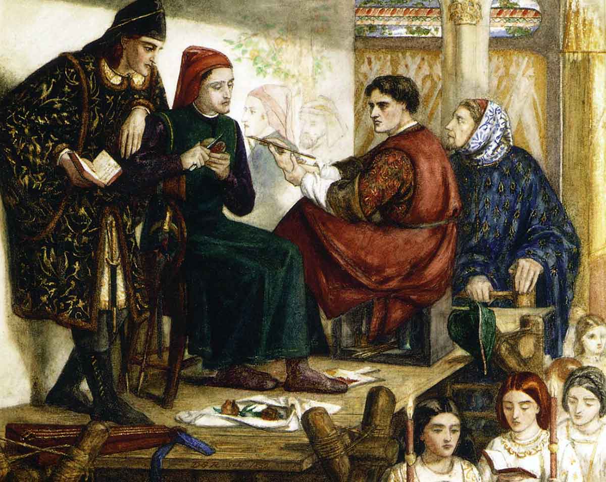dante gabriel rossetti giotto painting the portrait of dante