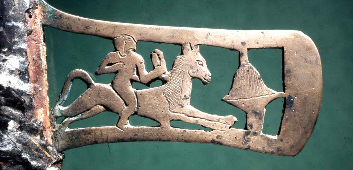 decorative ax horse rider