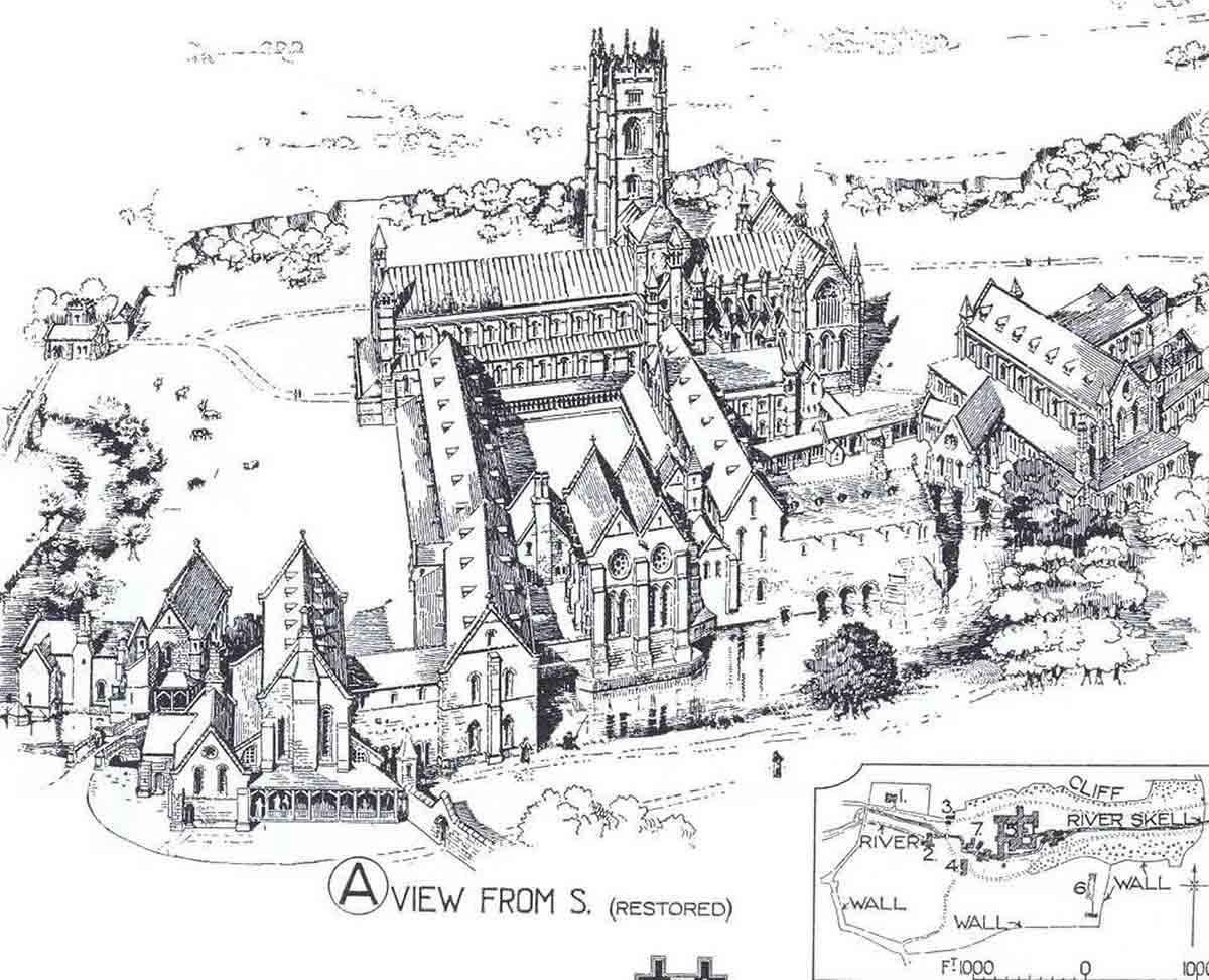 fountains abbey sketch banister fletcher