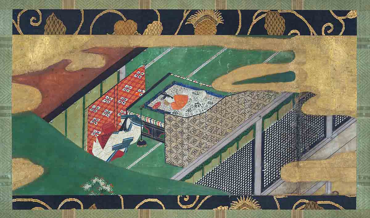 fusuma painting heian