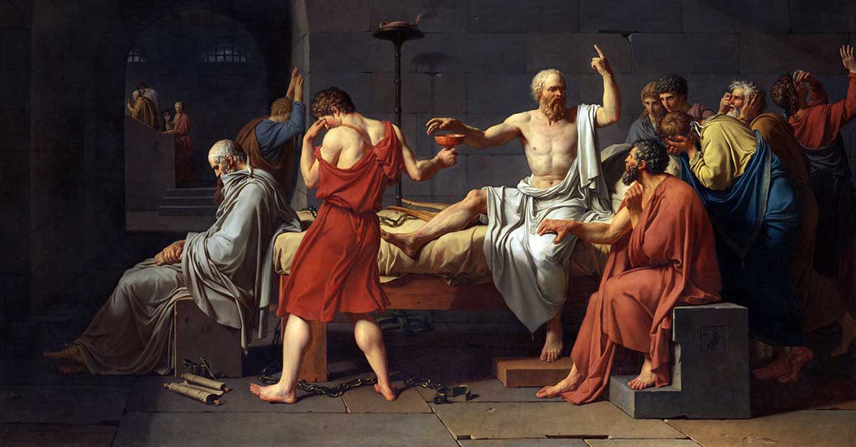 jacques louis david death of socrates painting