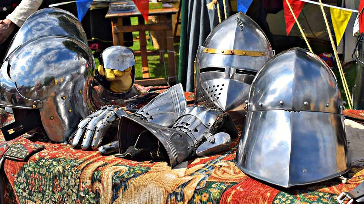 knight of armor masks rochford medieval festival