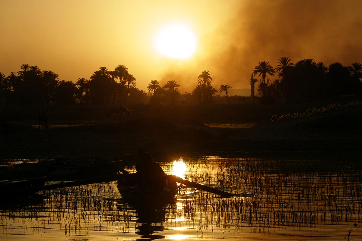 luxor nile sunset