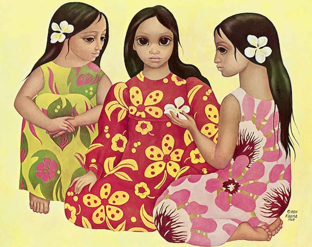 margaret keane flowers of old hawaii painting
