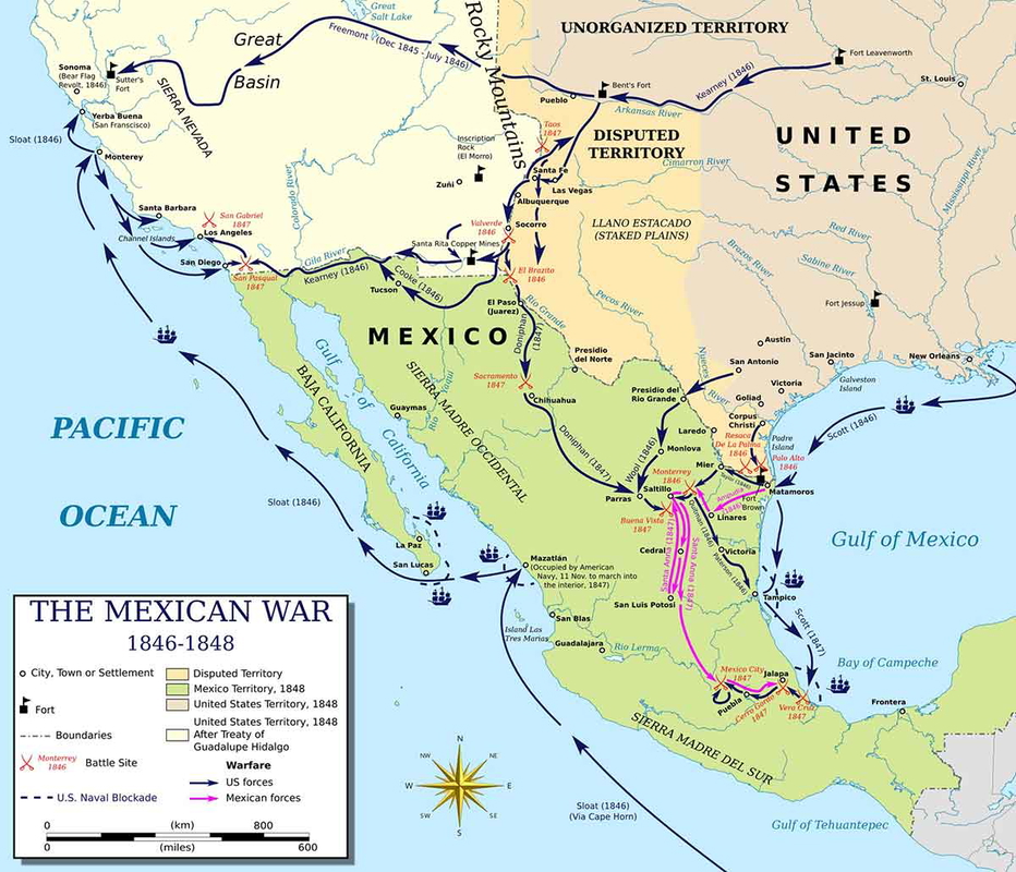 mexican american war map