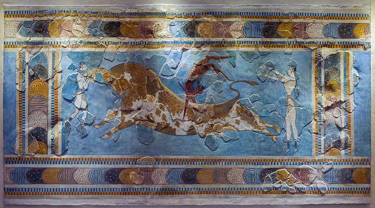 minoan frescoe ancient greek civilization