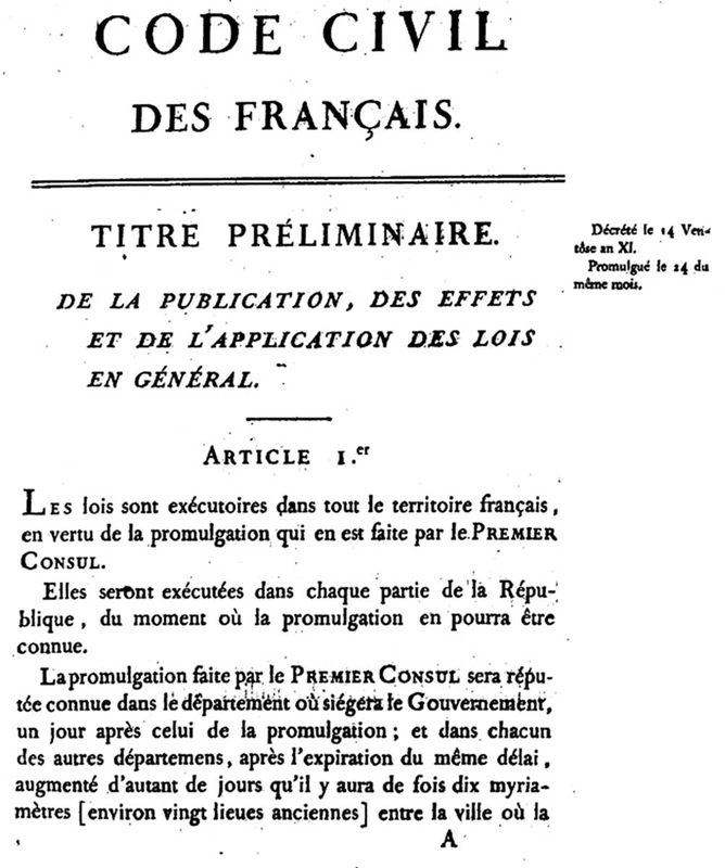napoleonic code france