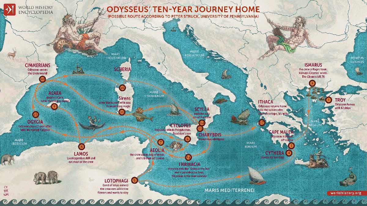 odyssey travel map