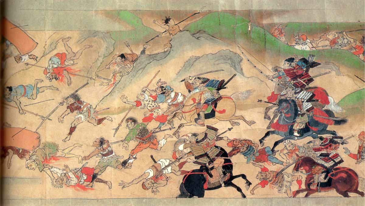 onin war scene painting