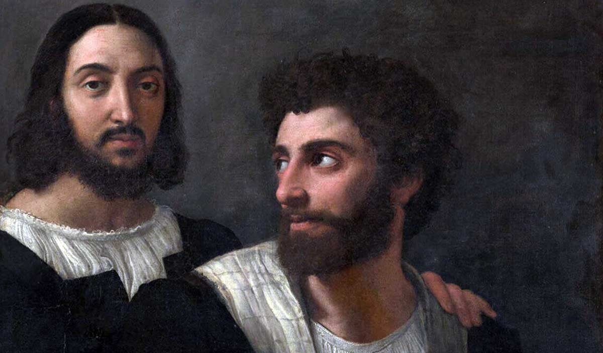 self portrait with friend raphael louvre