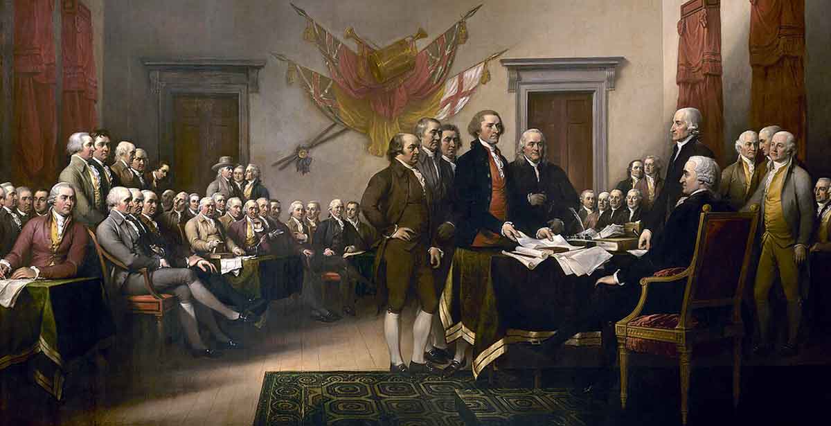 signing of declaration trumbull
