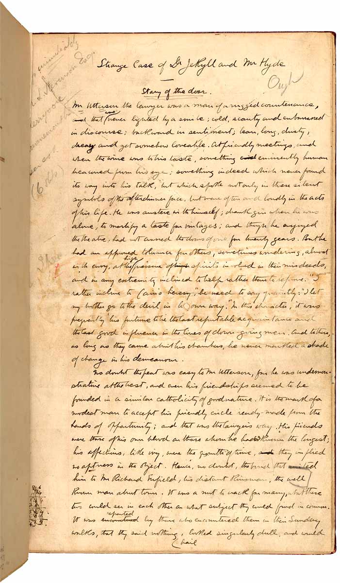stevenson jekyll manuscript
