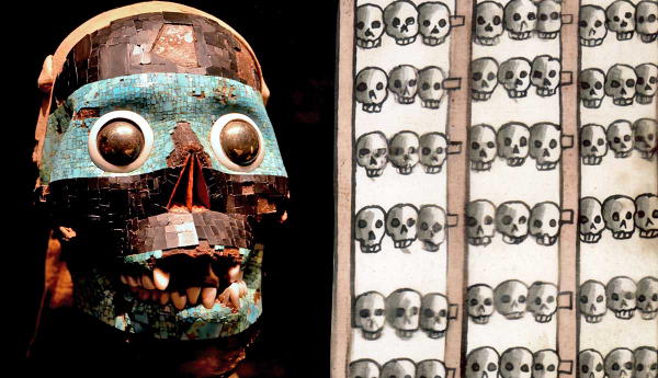 tezcatlipoca tzompantli skulls feature
