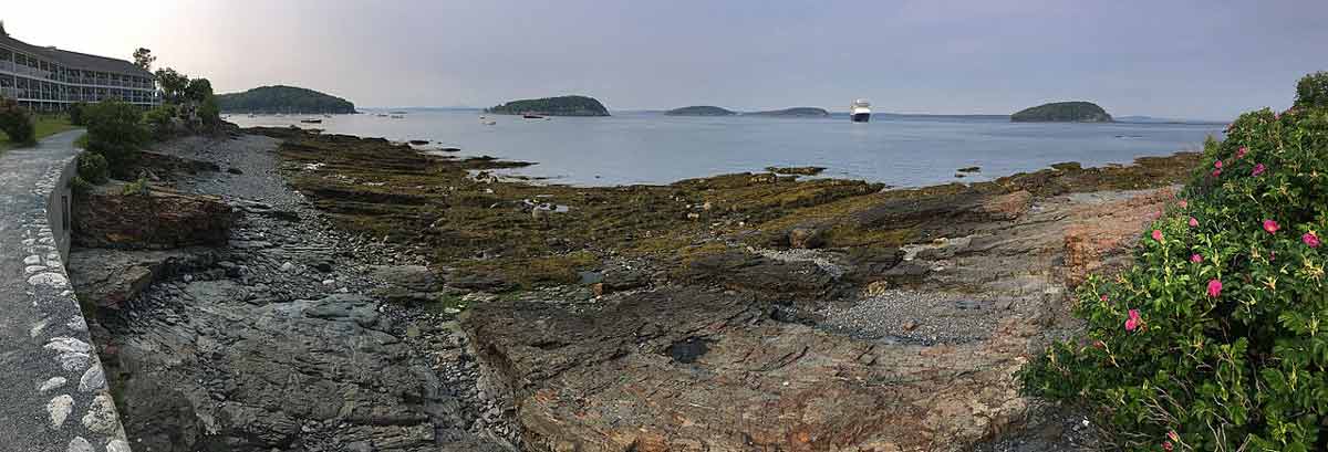 view from the bar harbor coast