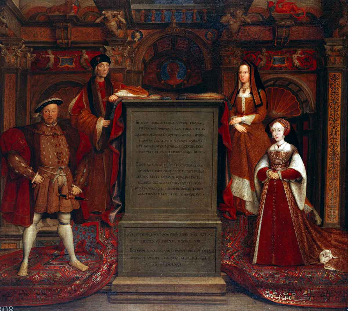 whitehall mural henry viii with wife and parents