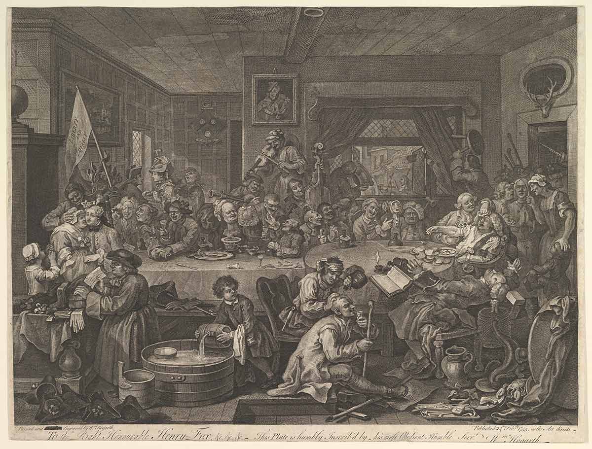 william hogarth election polling print