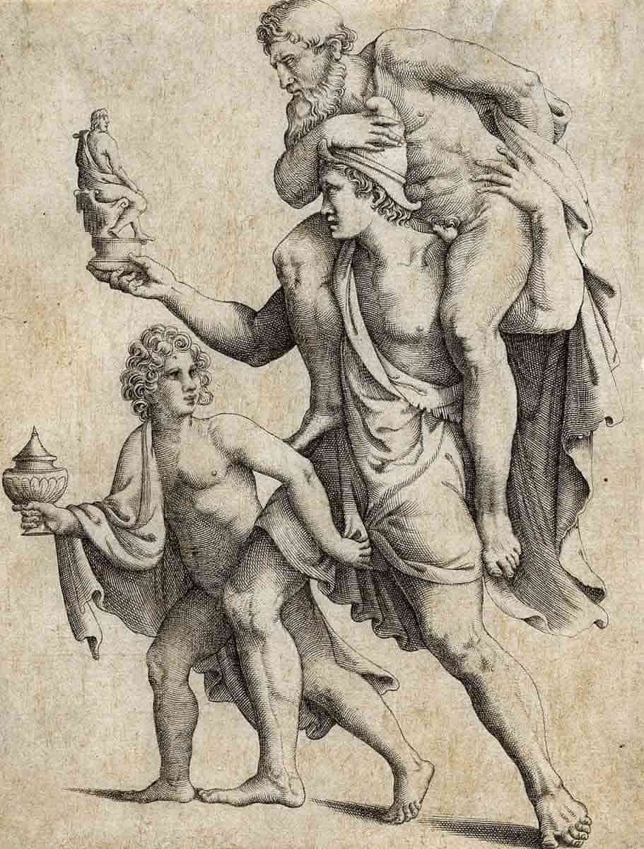 Aeneas Anchises Penates Print