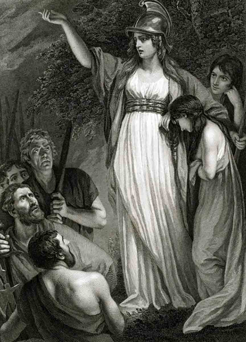 Boadicea haranguing britons