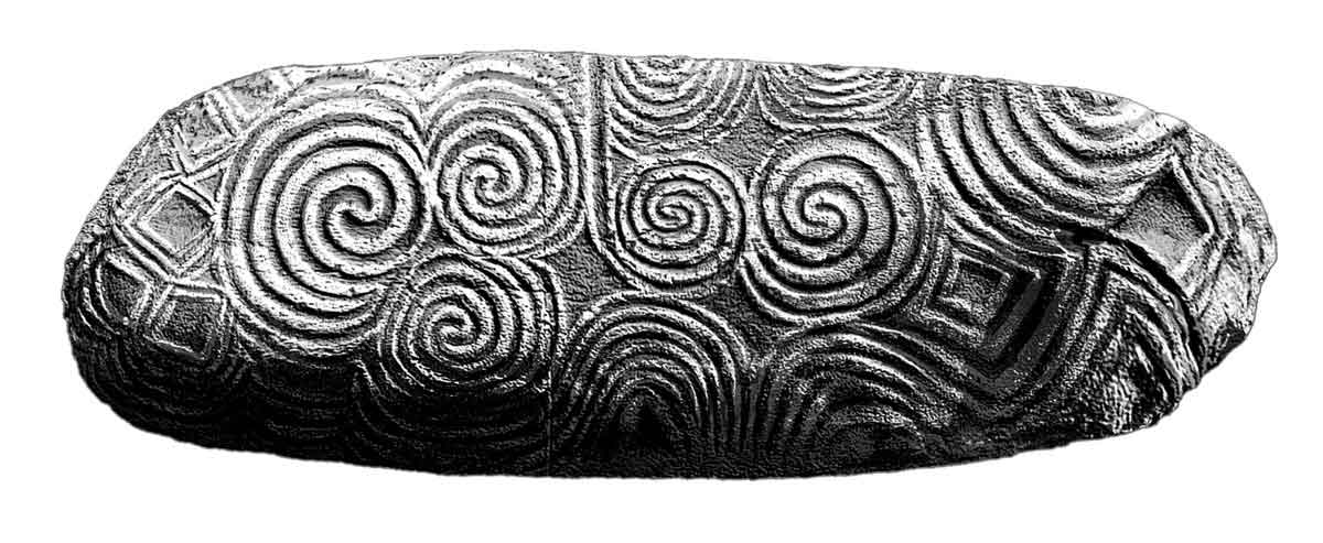 Newgrange entrance stone triskeles