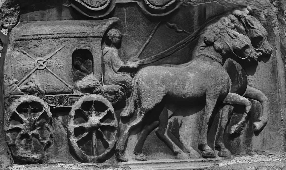 Relief Roman Wagon