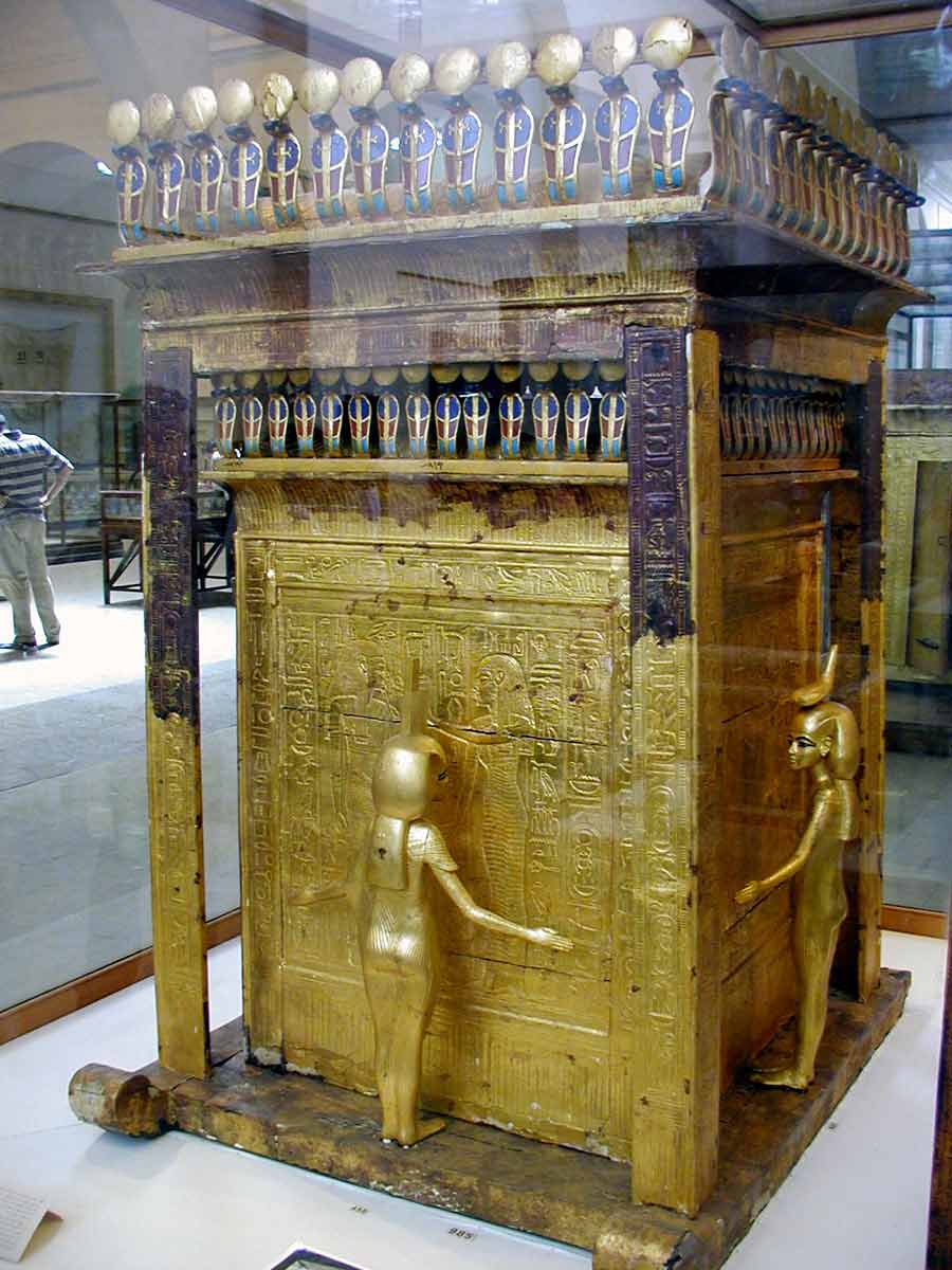 Tutankhamun canopic jar shrine