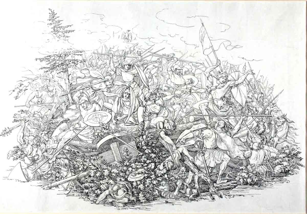 Varus Tetoburg Forest lithograph