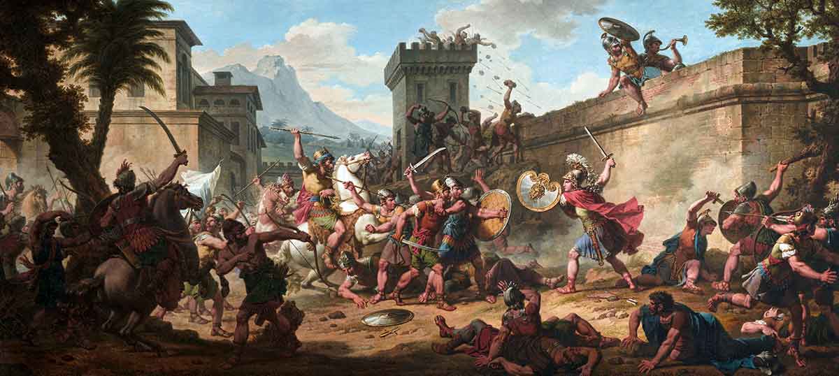 alexander attacking oxydrakai monsiau