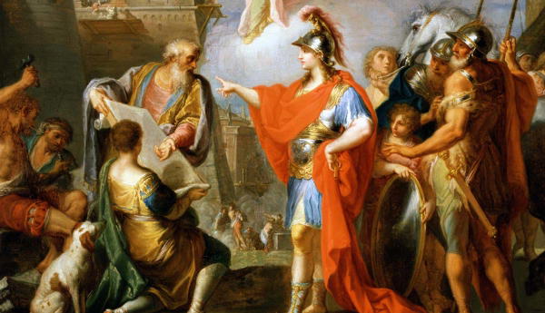 Alexander the Great commanding the rebuilding of Alexandria.