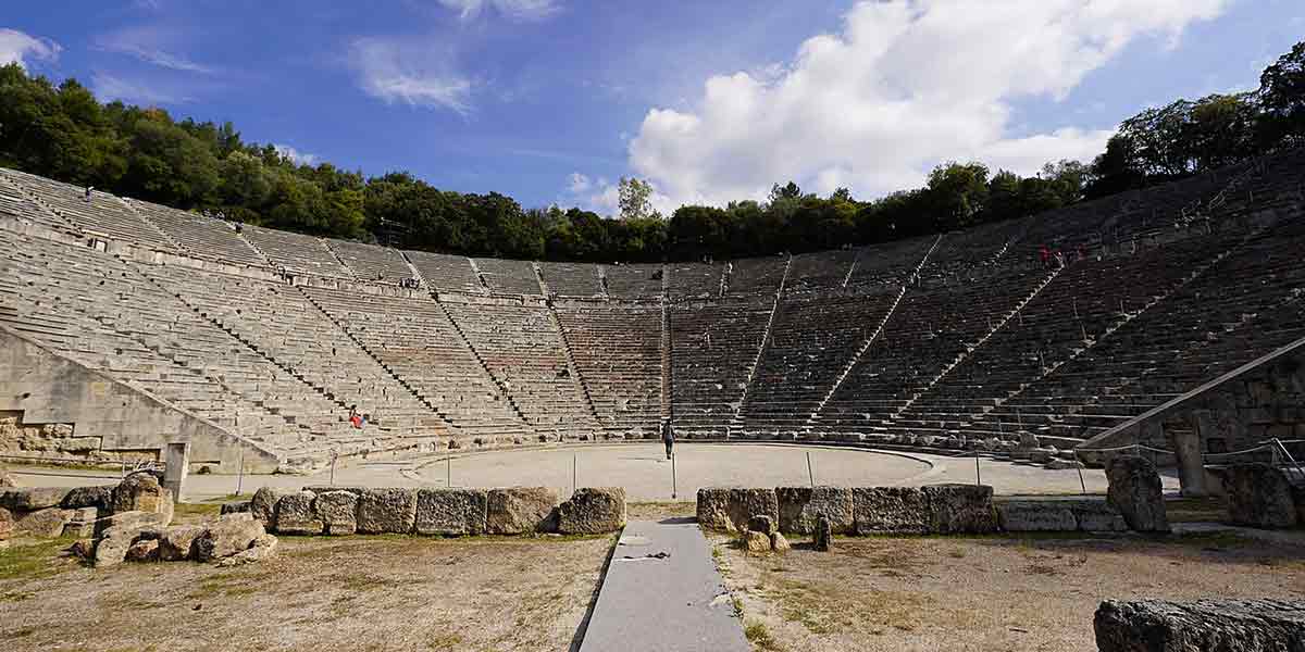 ancient theatre asklepieion epidaurus greek sites