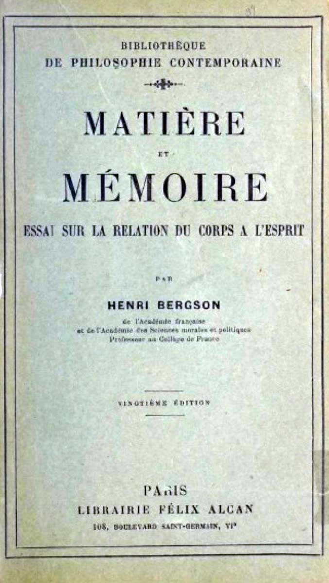 bergson matter memory philosophy page