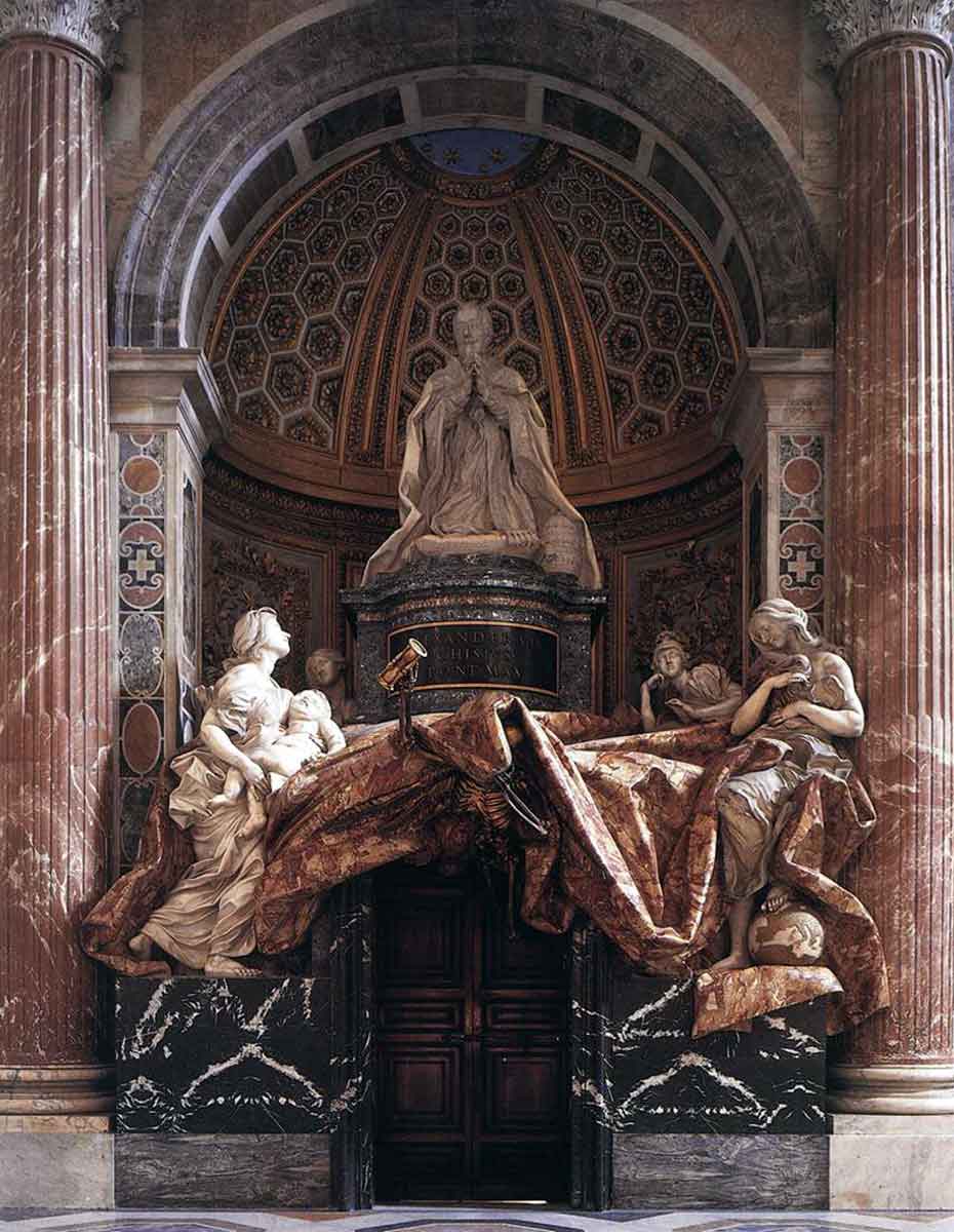 bernini tomb pope alexander sculpture
