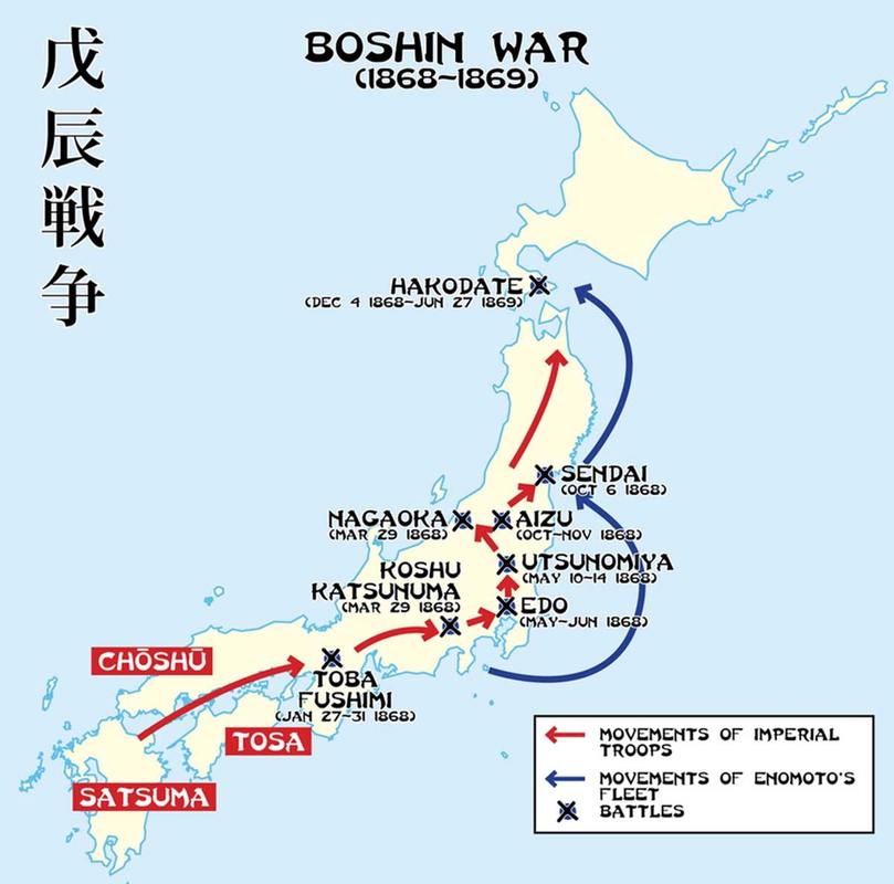 boshin war map