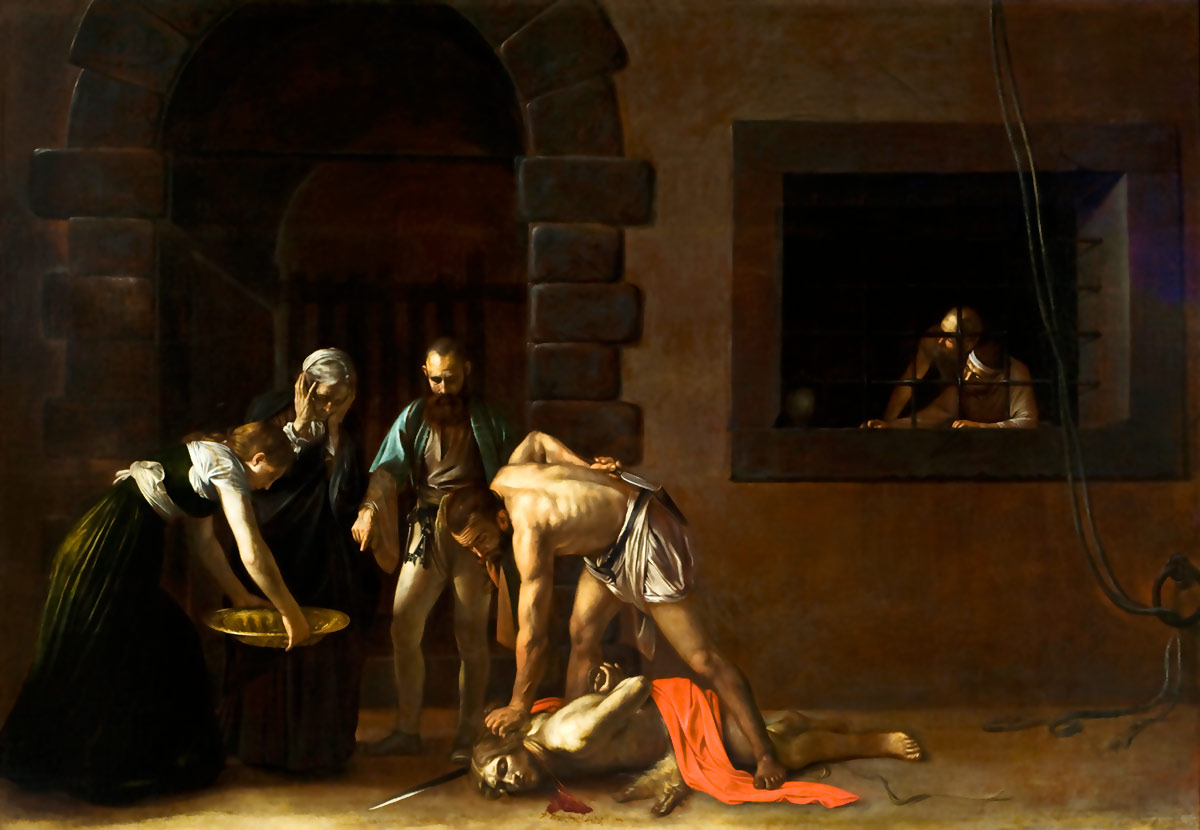 caravaggio behading st john baptist
