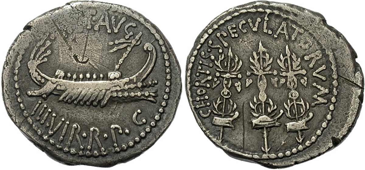 coin mark antony speculatores
