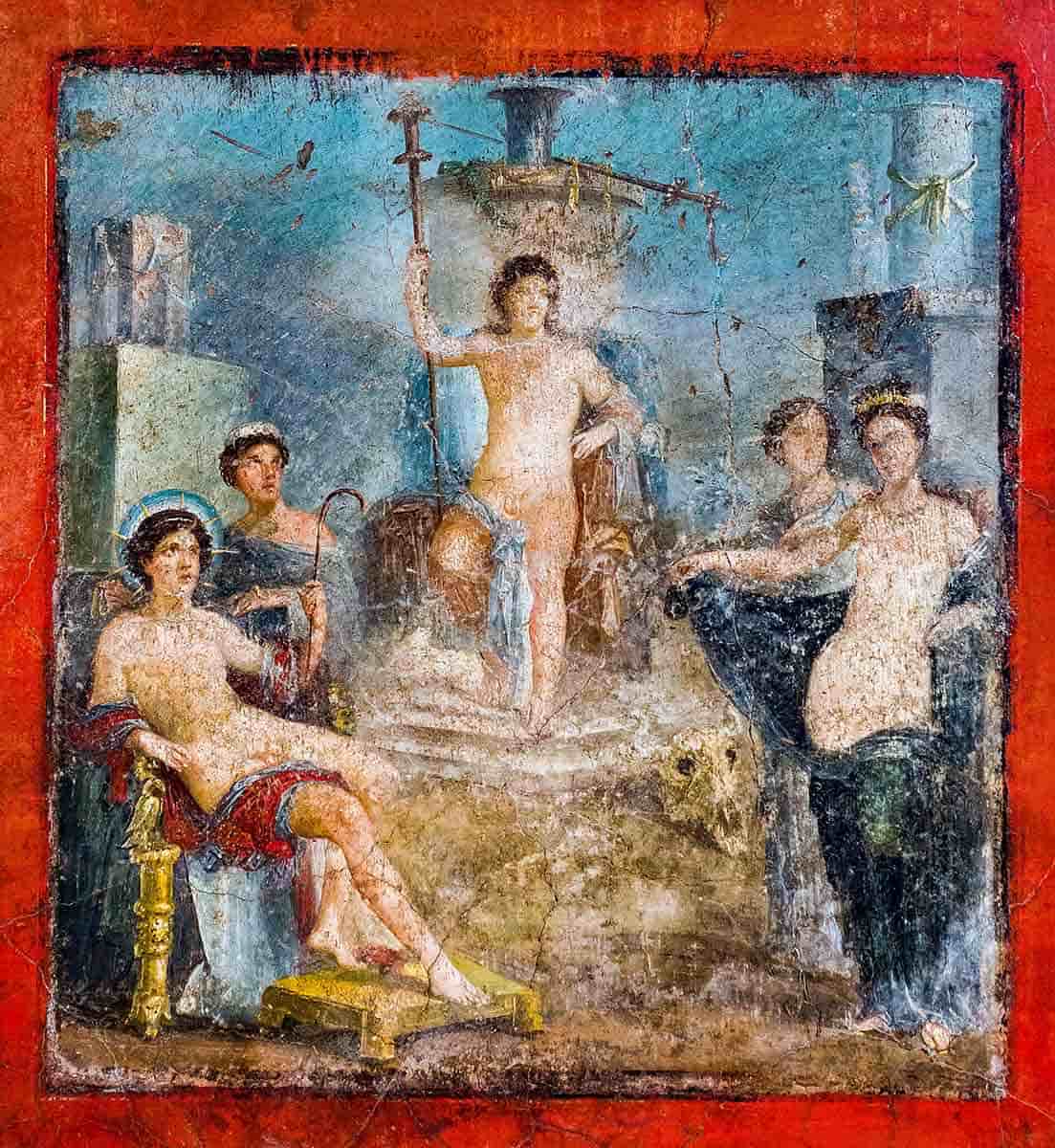 dionysus fresco pompeii roman religion