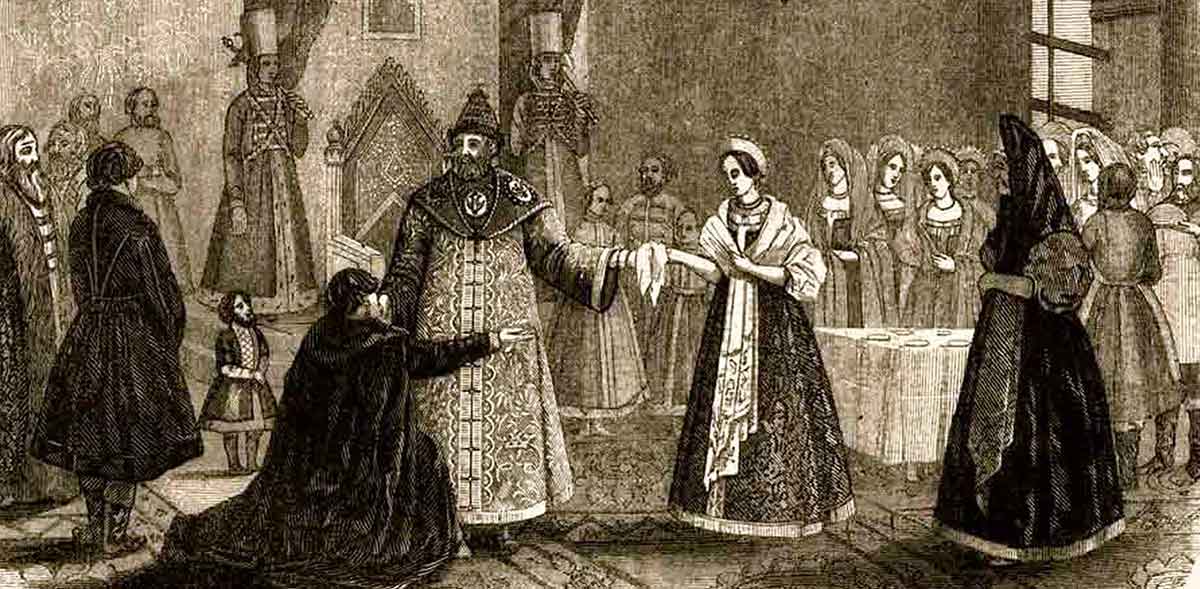 engraving of bride selection of natalya naryshkina